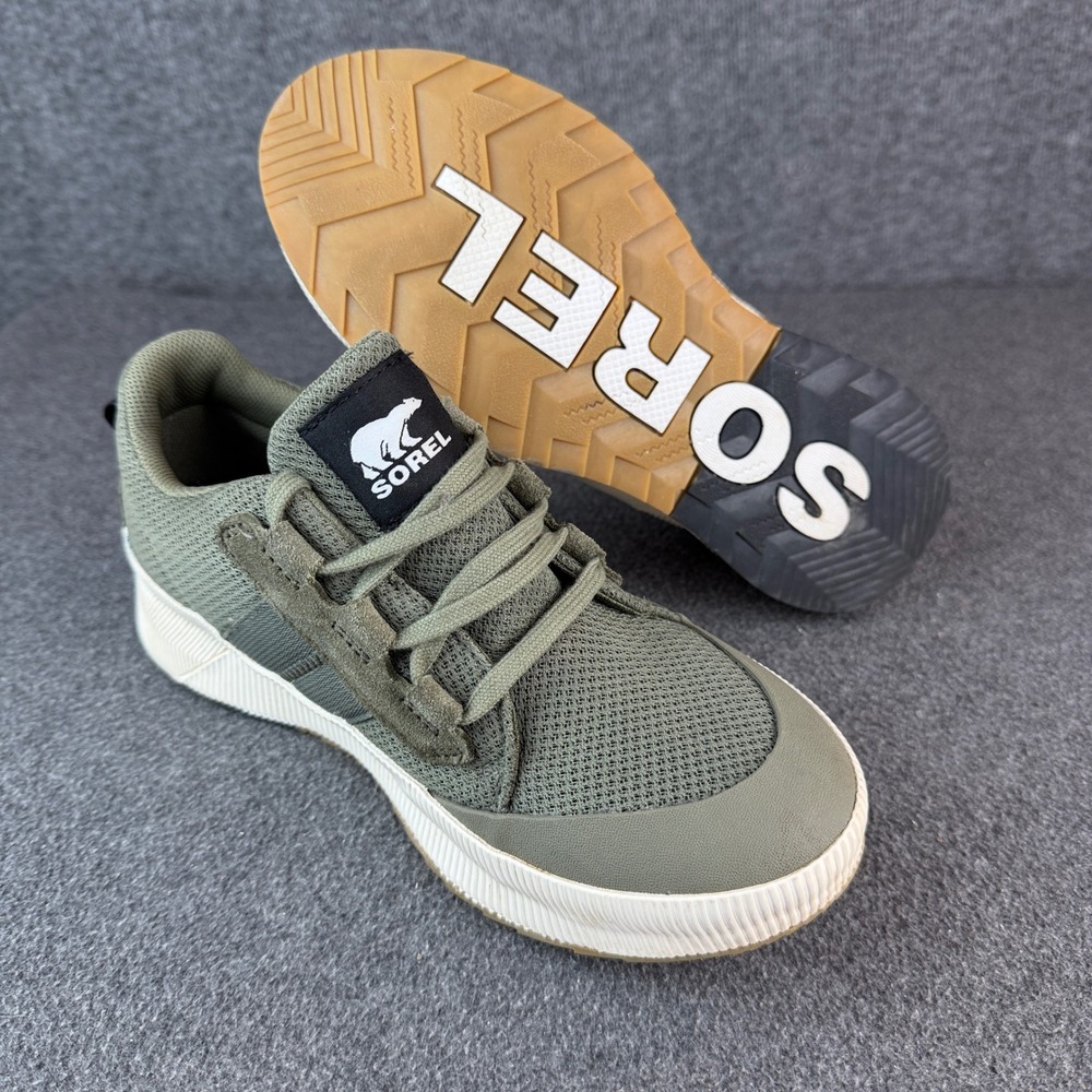 Sorel Out N About III Low Sneaker Sage Green Mesh Womens 6.5 NL4440-365